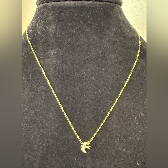 Nordstrom House Brand Nadari Costume Jewelry Gold Tone Swallow charm. - Picture 3 of 8